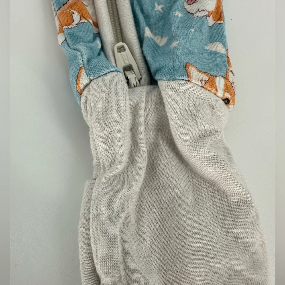 Little One Shop Corgi 0-3 Month Zippered Footless Pajama Baby Unisex Neutral